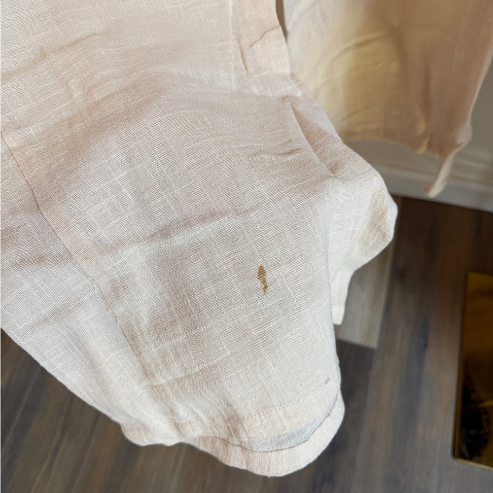 Neutral Cream Linen-Blend Two Piece Set - Picture 6 of 6